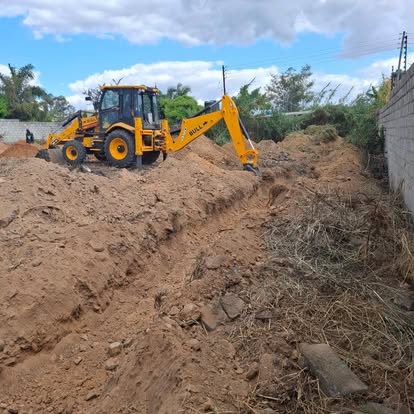 Construction machinery on site
